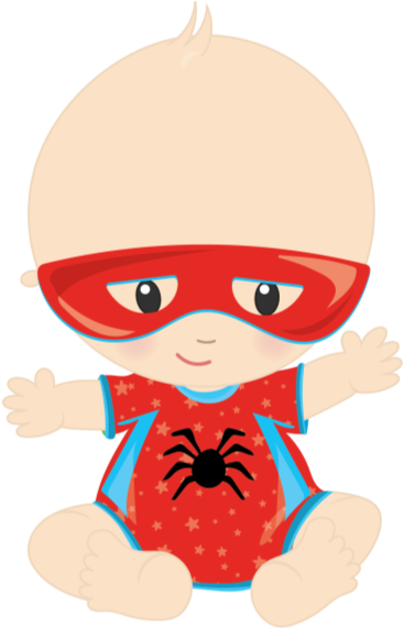 Transparent Baby Superhero Png (442x576)