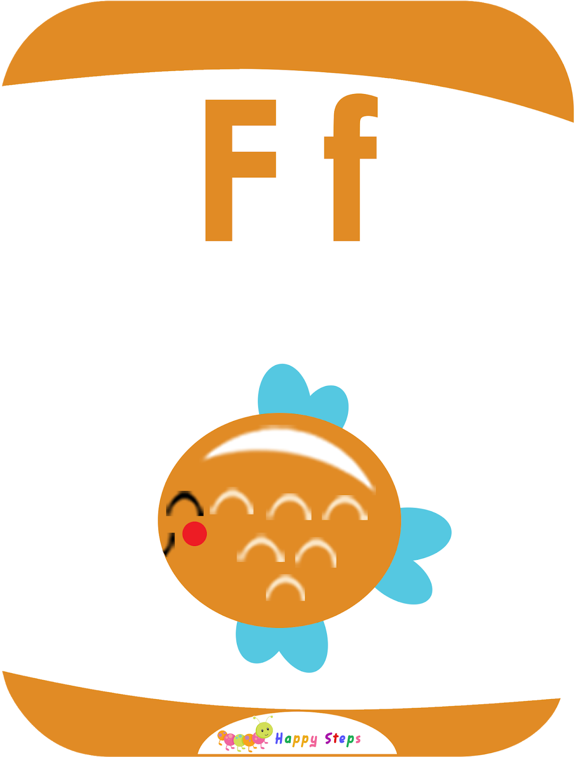 Flashcard Letter F Fish - Letter F Flashcards (1334x1600)