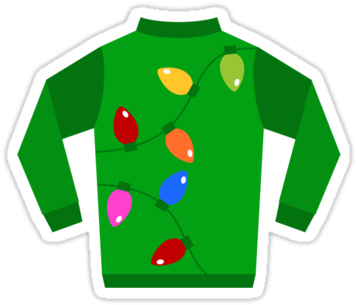 Fancy Free Art Nouveau Clipart Ugly Sweater Holiday - Rash Guard (375x360)