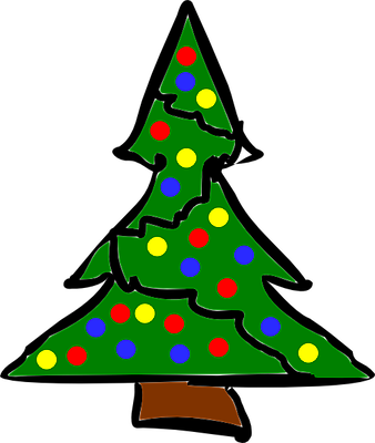 We Have Lots Of Ugly Christmas Sweaters To Choose From, - Ugly Christmas Tree Cartoon (338x400)