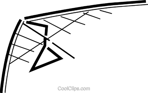 Hang Glider Royalty Free Vector Clip Art Illustration - Triangle (480x303)