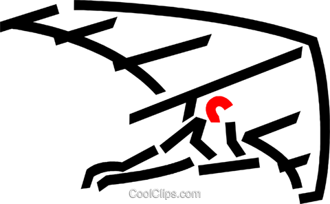 Hang Gliders Royalty Free Vector Clip Art Illustration - Hang Gliders Royalty Free Vector Clip Art Illustration (480x296)