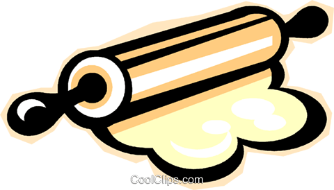 Rolling Pin Royalty Free Vector Clip Art Illustration - Plätzchen Backen Mit Kindern (480x274)