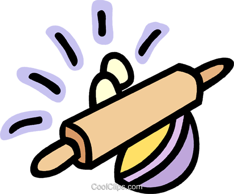 Rolling Pin And Eggs Royalty Free Vector Clip Art Illustration - Rolling Pin And Eggs Royalty Free Vector Clip Art Illustration (480x398)
