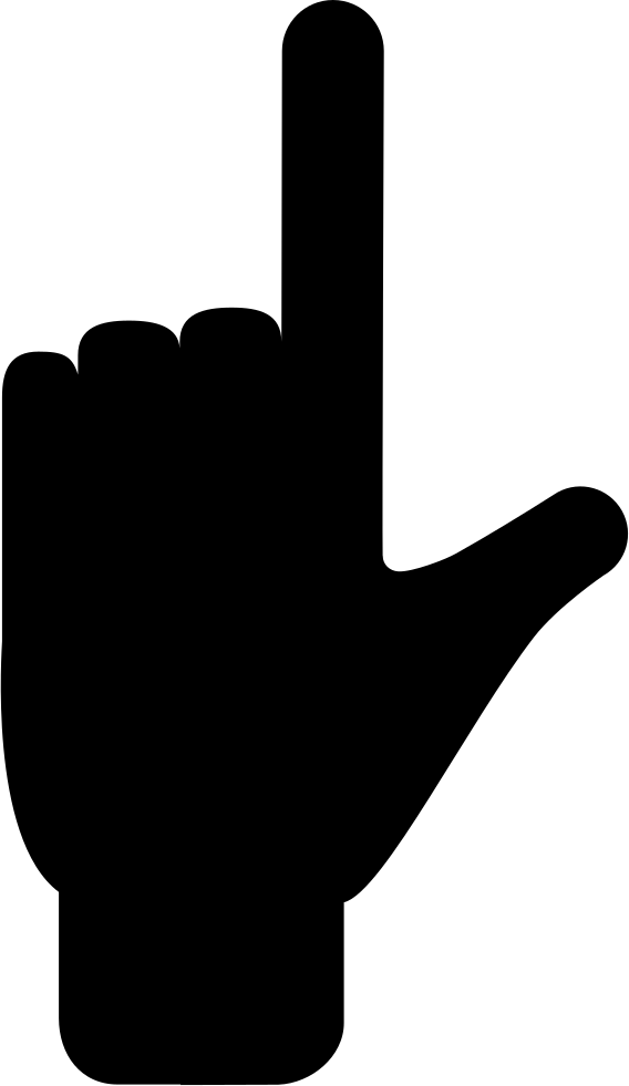 Fingers Silhouette At Getdrawings - Sign (568x981)