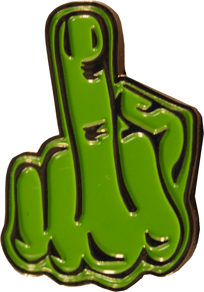 Pin Middle Finger Clipart - Green Middle Finger Png - Full Size PNG