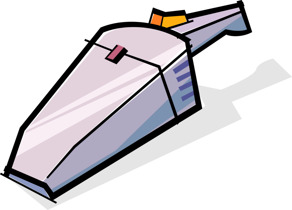 Vector Illustration Of Handheld Cordless Vacuum Cleaner - Hand Held Vacuum Clip Art (973x700)