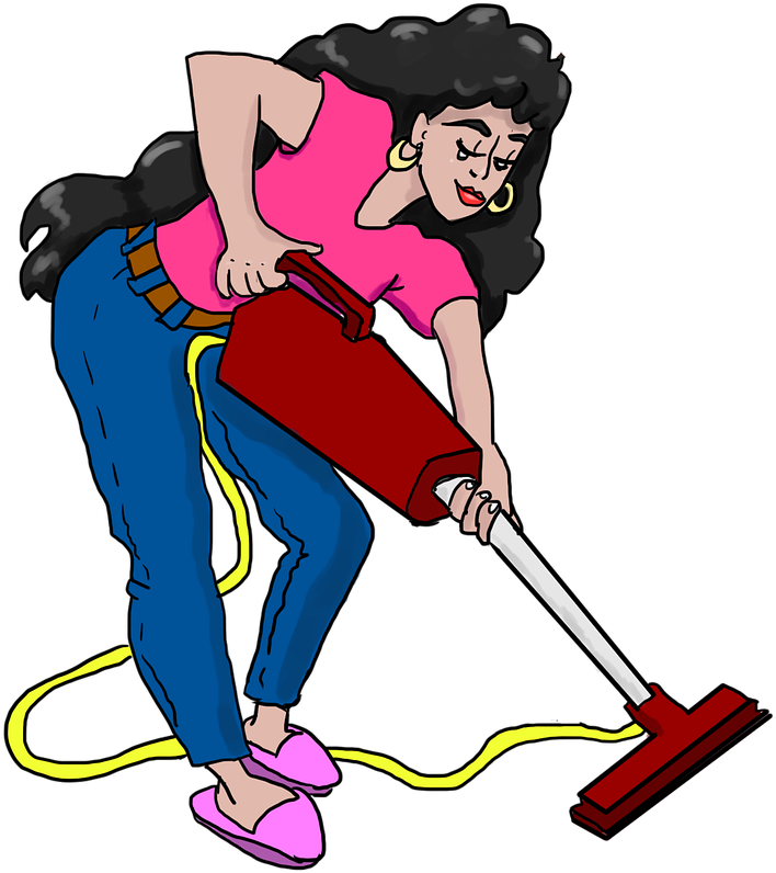 Vacuum Vacuuming Cleaning - Housekeeping Drawing (1280x850)