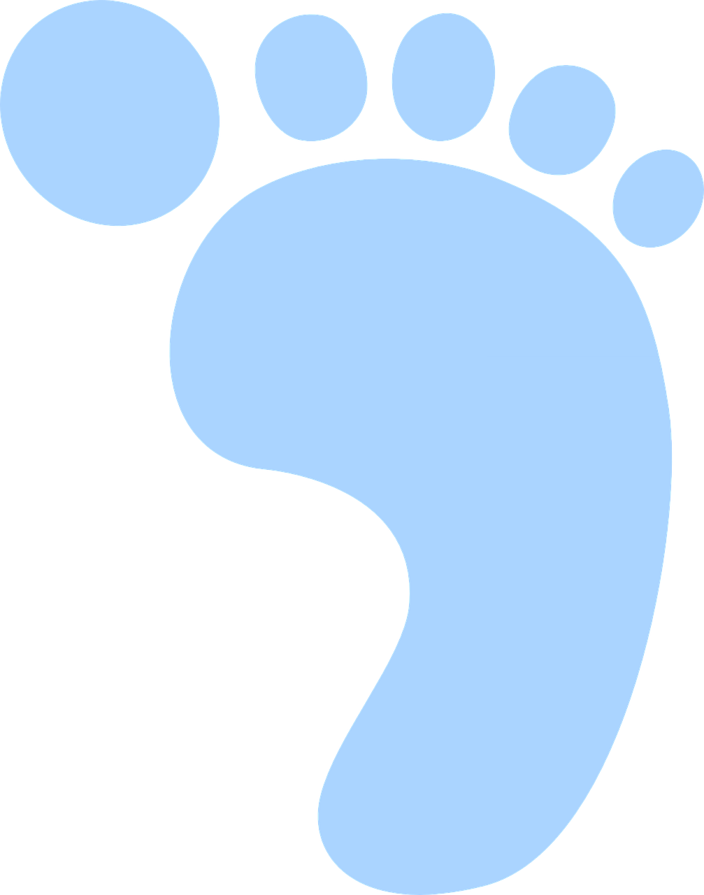 Footprint Toes Barefoot - Pezinho De Bebe Png (1007x1280)
