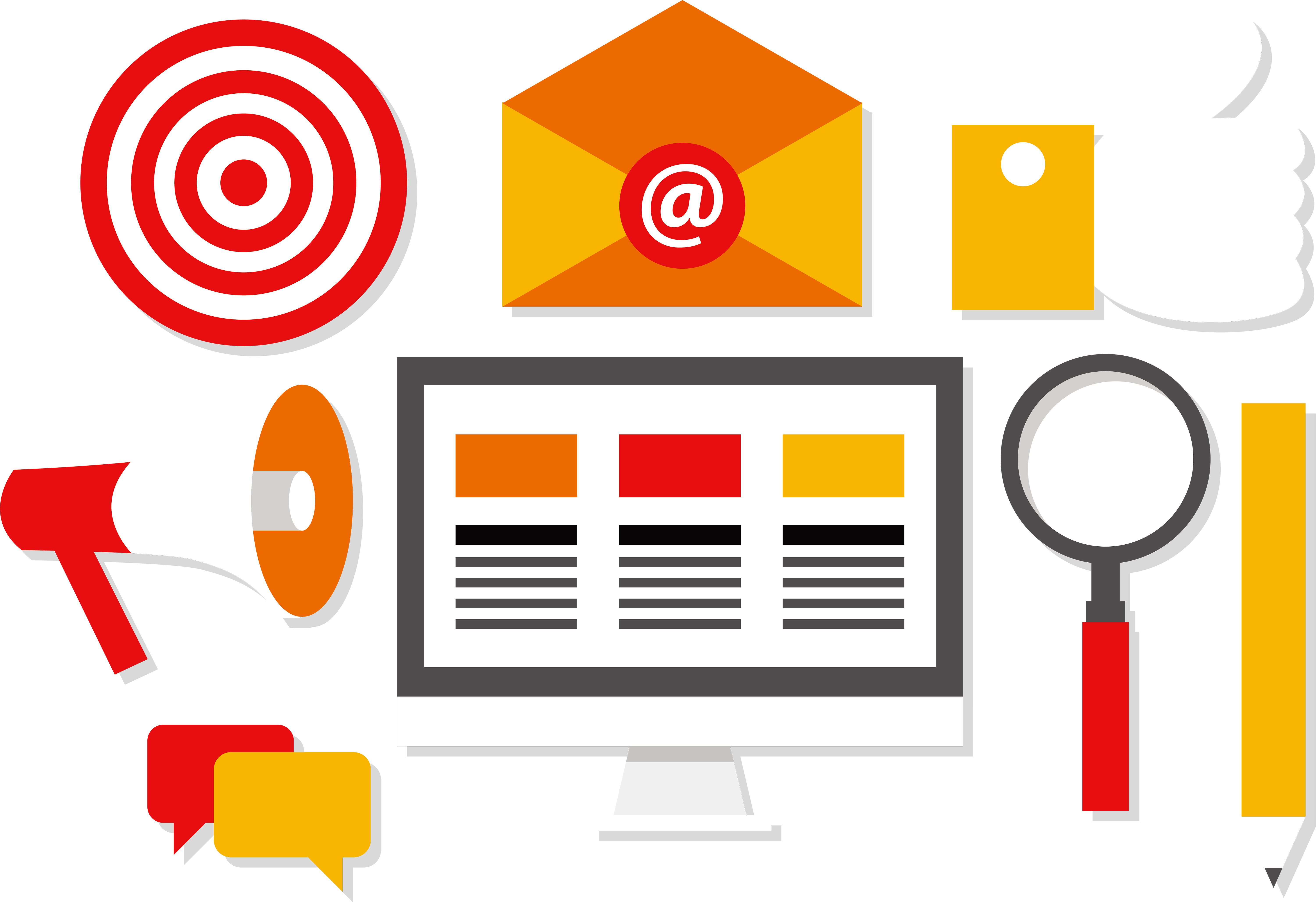 Digital Marketing Social Media Euclidean Vector - Social Media Marketing Vector Png (6000x4114)