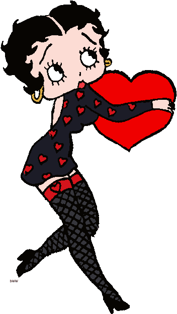 Pin By Crafty Annabelle On Valentine Clip Art - Birthday Bash Invitations Betty Boop (365x630)