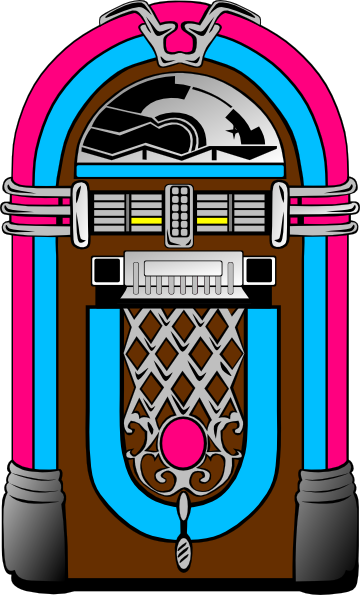 Pink And Blue Jukebox Clip Art At Clkercom Vector - Jukebox Clipart (360x595)