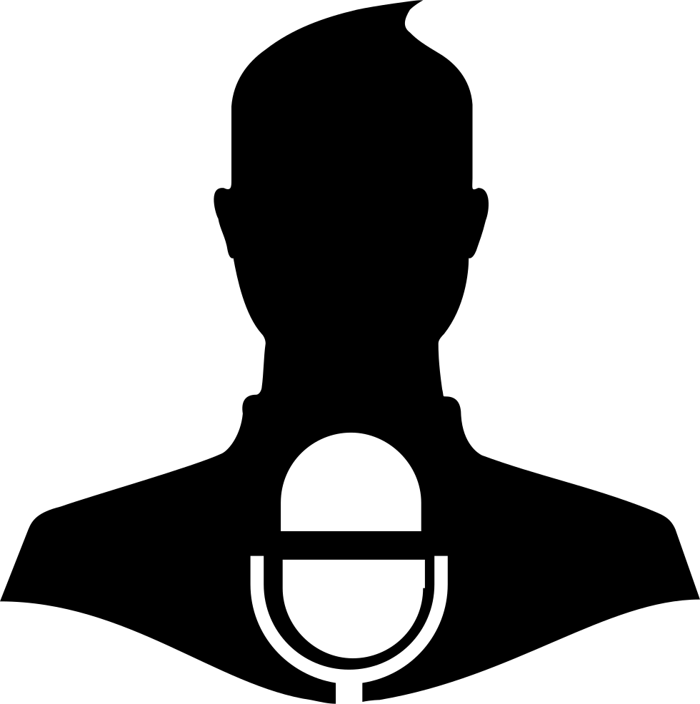 Press Release Symbol Of A Man With A Microphone Comments - Man With Microphone Icon (980x986)