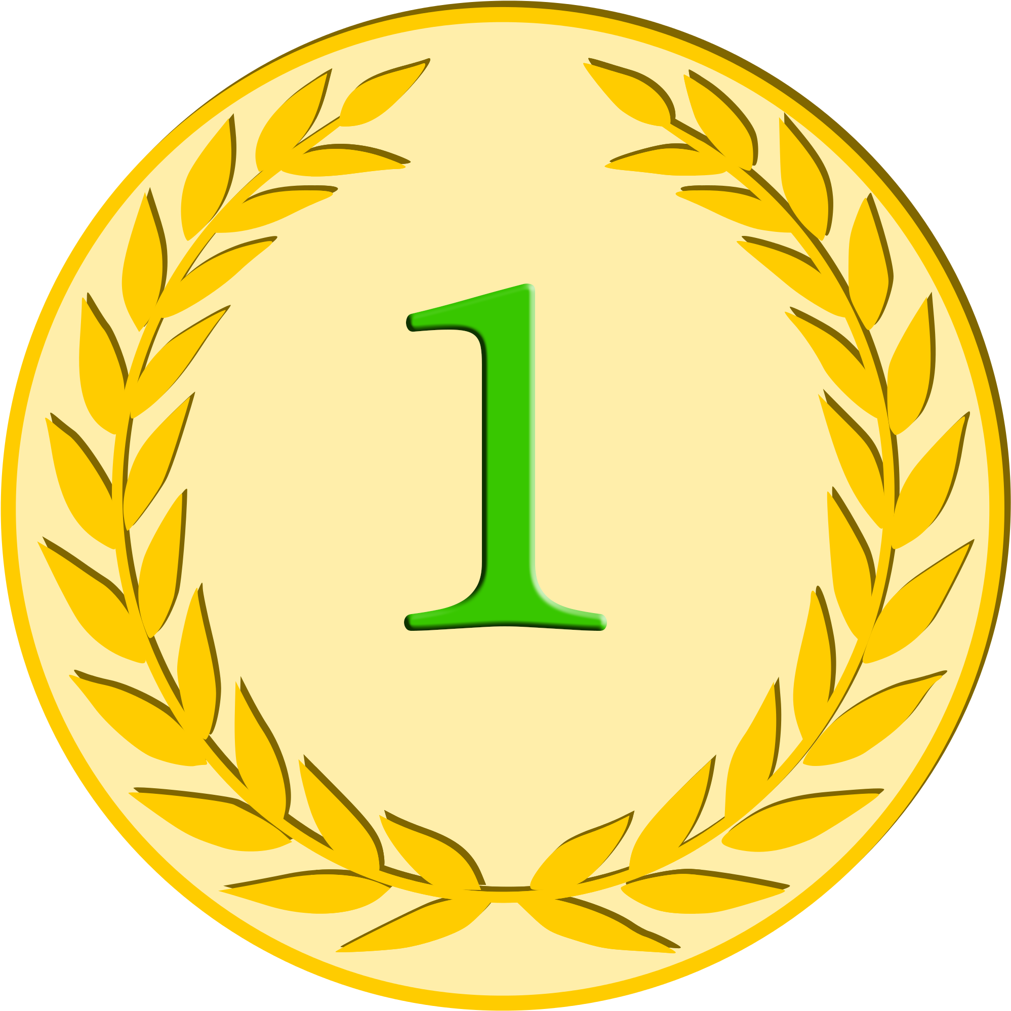 Golden Medal -1 Icon - Circle (2000x2005)