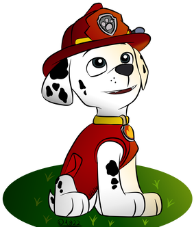 Trc001 76 21 Paw Patrol - Paw Patrol Marshall Art (412x350)