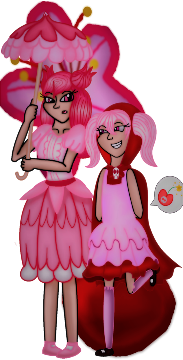 Cherry Blossom And Cherry Cookie By Maccagemdiamond - Cartoon (632x1264)
