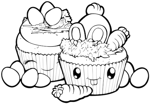 Svg Freeuse Stock Cupcakes Clipart Black And White - Cartoon (501x350)
