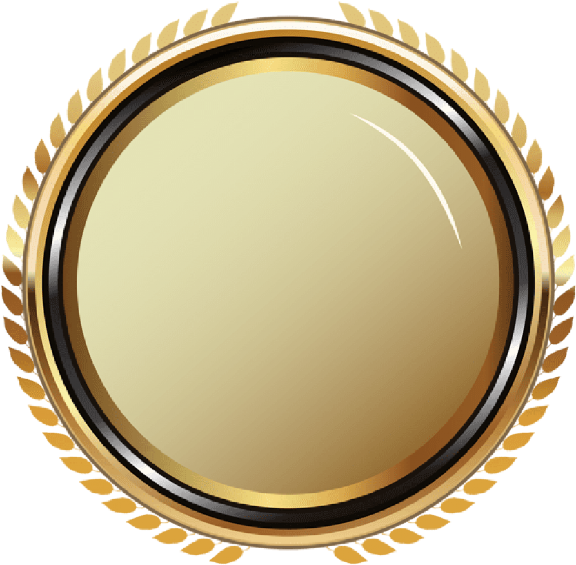 Download Gold Oval Badge Transparent Clipart Png Photo - Golden Badge Png (850x832)