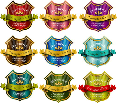 Badges Clipart Accolade - Free Vector Labels (500x439)