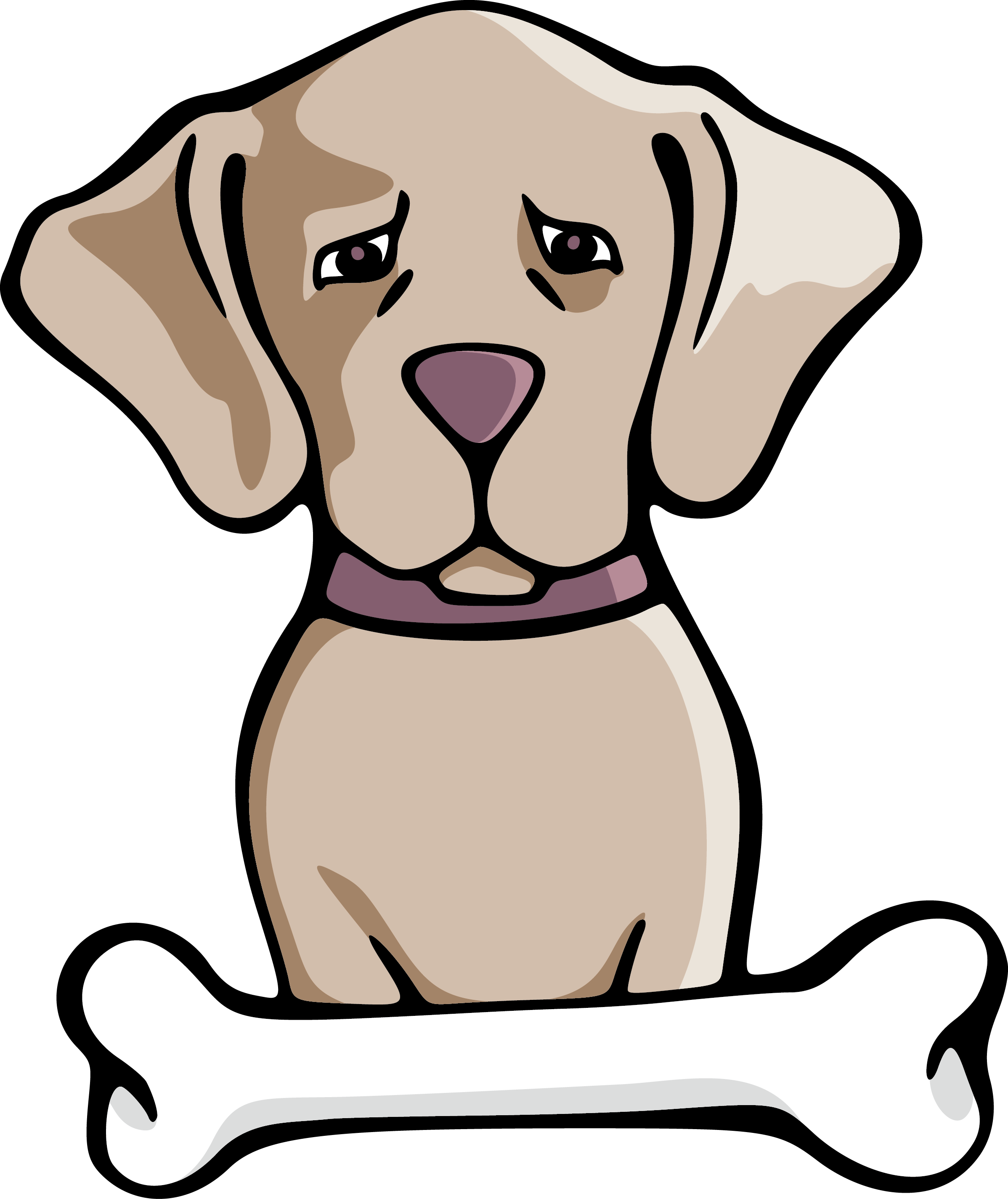 Husky Clipart Pet Dog - Cartoon Diagram Of Dog (2396x2848)