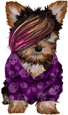 Dog Tube, Clip Art, Pup, Illustrations - Yorkshire Terrier (400x400)