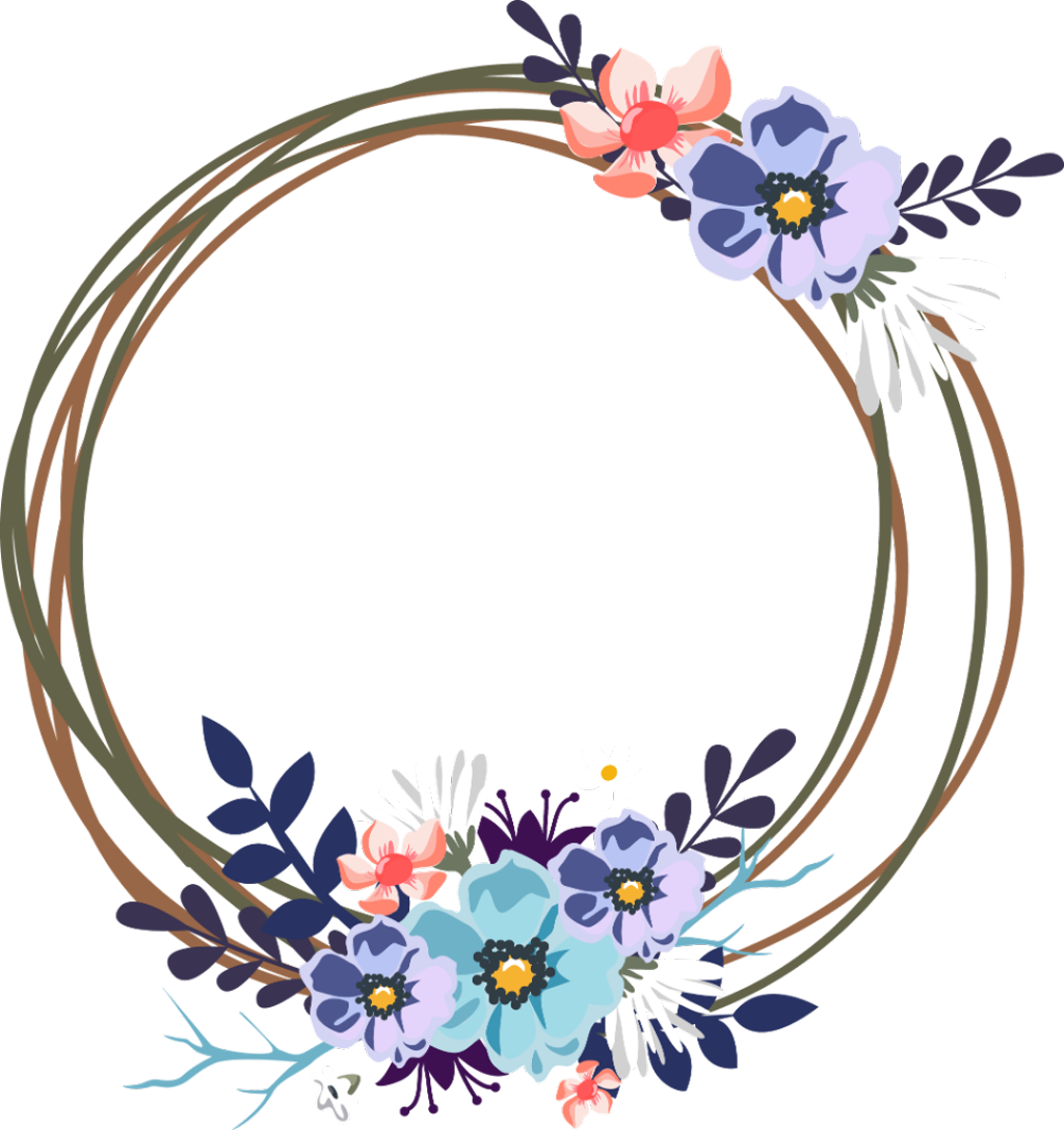 Round Circles Circle Frames Frame Borders Border Floral - Clip Art For Wedding Invitation (1024x1088)