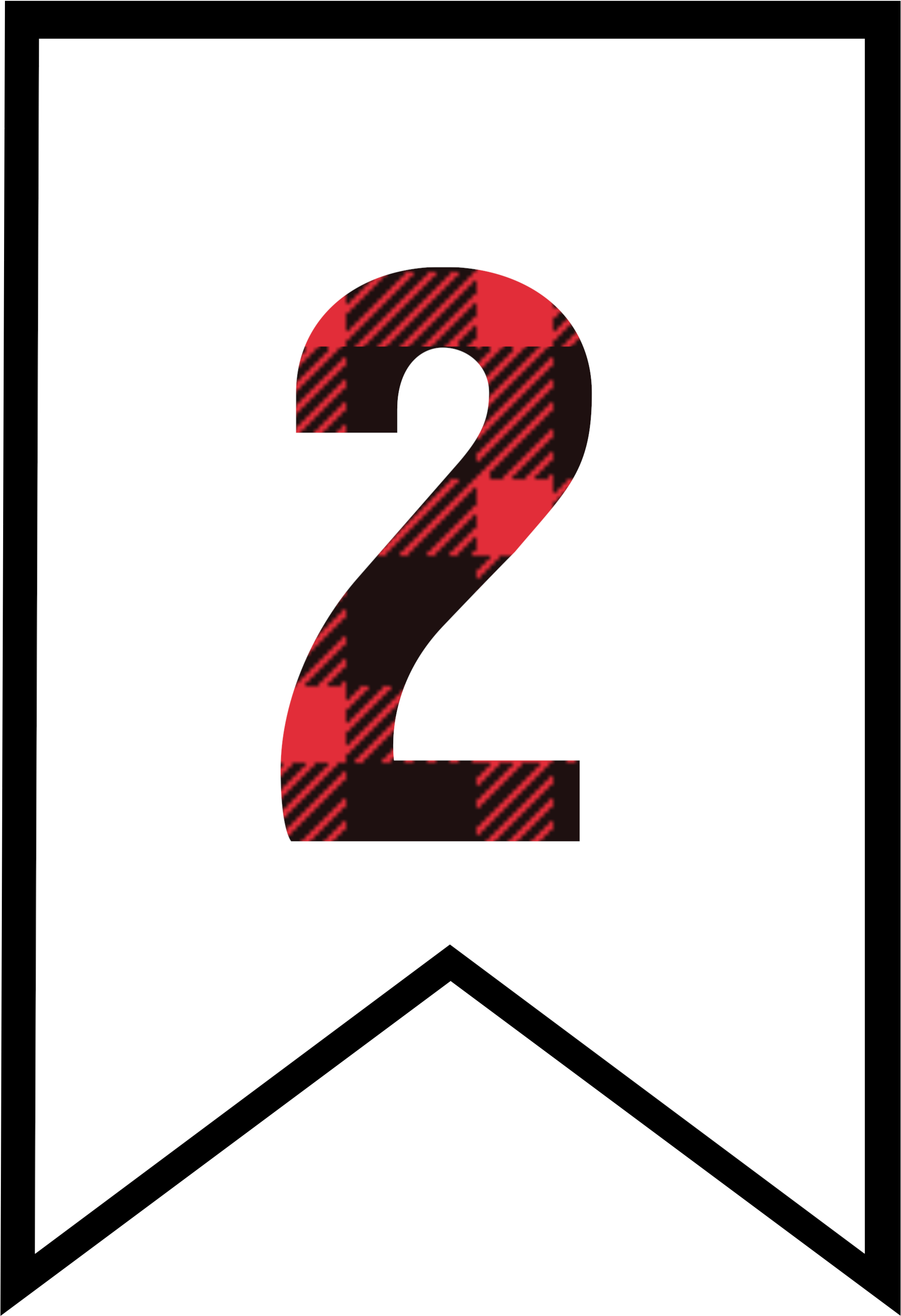 Buffalo Plaid Free Printable Banner Letters Paper Trail - Lumberjack Number 1 (2083x2986)