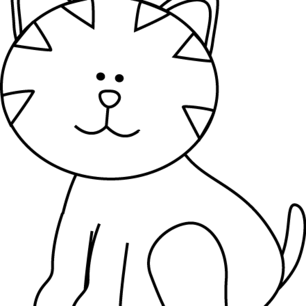 Cat Clipart Black And White Cat Clip Art Black And - Cat Clip Art Black And White (1024x1024)