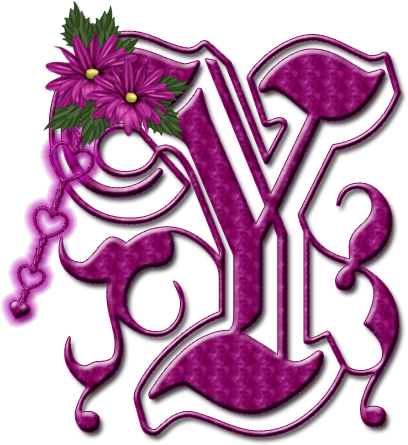 Alfabeto Floral Rosa Chicle - Abecedarios Bonitos Antiguos En Color Rosa Chicle Con (408x445)