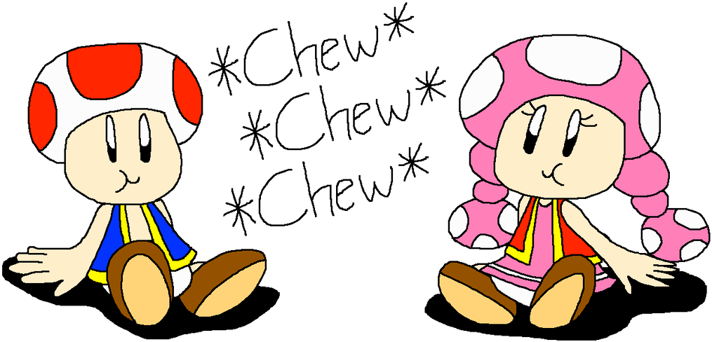 Toad And Toadette Bubble Gum 1 By Pokegirlrules - Toad And Toadette Bubblegum (1024x553)