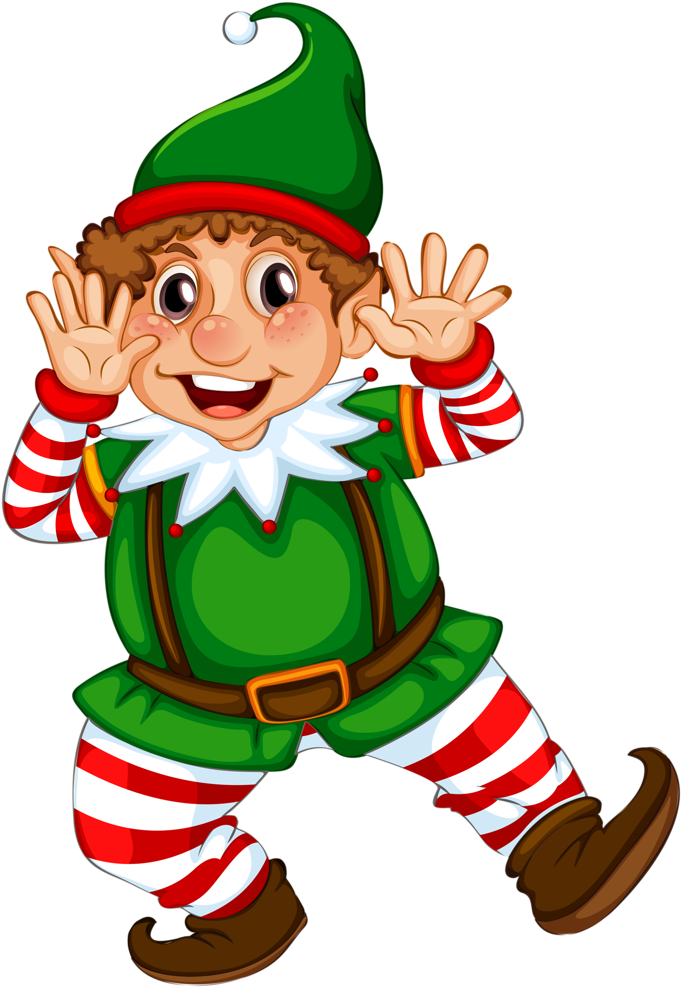 Elves ‿✿⁀○ Christmas Yard Art, Christmas Clipart, - Dancing Elf (728x1024)