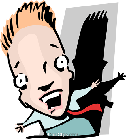 Fear/shock Royalty Free Vector Clip Art Illustration - Fear (437x480)