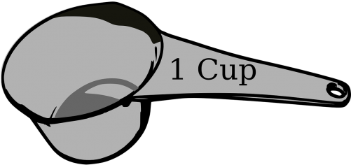 Vector Graphics - 1 Cup Measurement Cup (500x250)