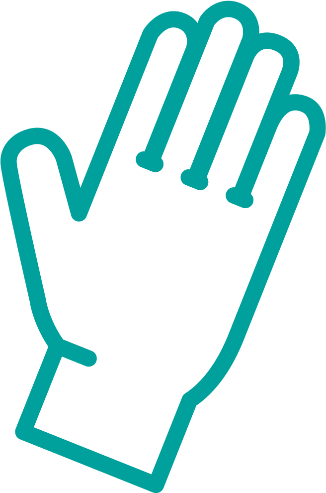 Medical Gloves Clipart Black And White - Sign (1501x1501)