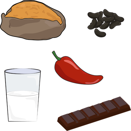A Sweet Potato, Black Beans, Red Hot Pepper, Glass - A Sweet Potato, Black Beans, Red Hot Pepper, Glass (450x450)