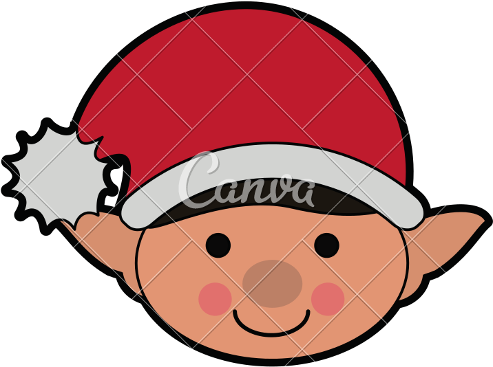 Elf Or Santas Helper Face Icon - Elf Face (800x800)