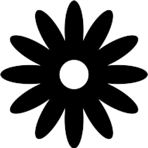 Silhouettes Clipart Flower - Flor De 10 Petalos Vector (640x480)