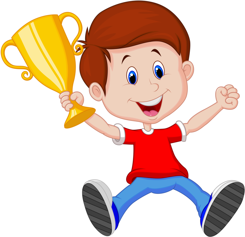 Фотки Dia Do Pai, Clipart Images, Clip Art, Champion, - Boy Holding A Trophy (800x779)