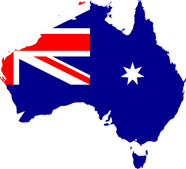 What You Need To Know About Voting In The Federal Election - Australian Map With Flag (624x569)
