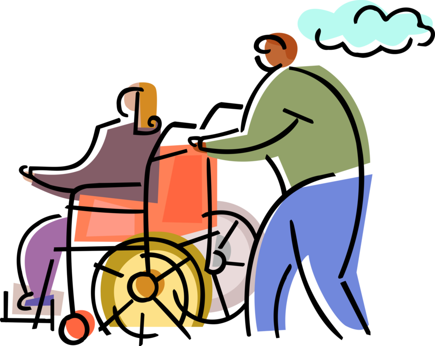 Hospital Patient In Wheelchair - Hospital Patient In Wheelchair (881x700)