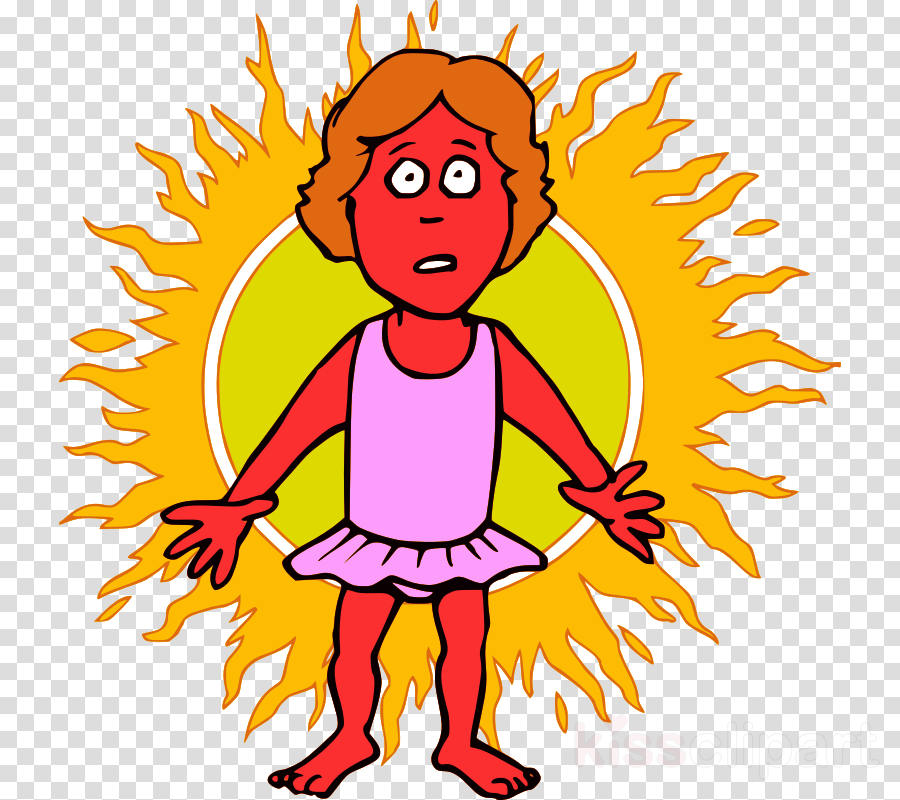 Sunburn Clipart (900x800)