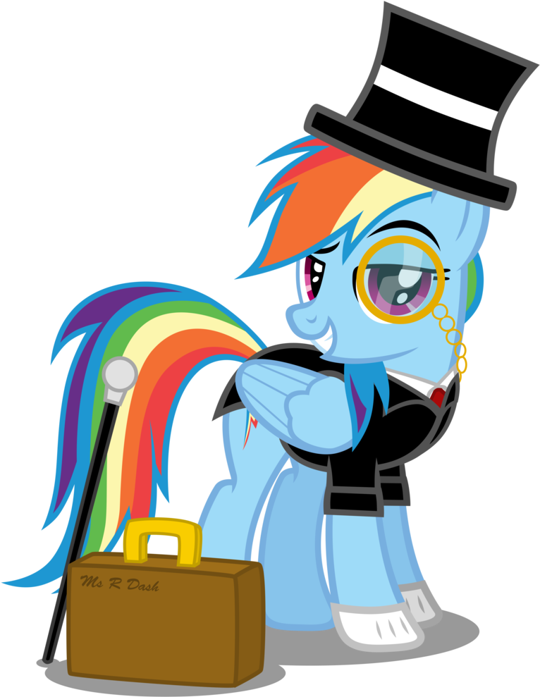 Austiniousi, Classy, Clothes, Monocle, Rainbow Dash, - Mylittlepony (801x1024)