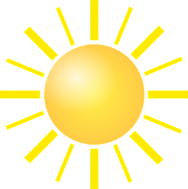 Free Sunshine Clipart - Black And White Night Clipart (600x601)