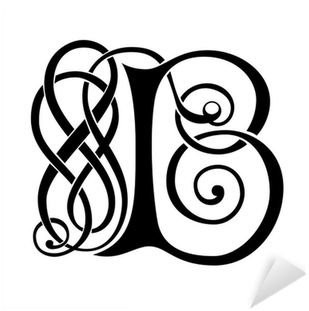 Vector Ornamental Gothic Initial Letter B Sticker • - Initial (400x400)