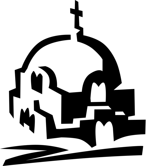 Vector Illustration Of Greek Orthodox Christian Church - Greek Church Png (616x700)
