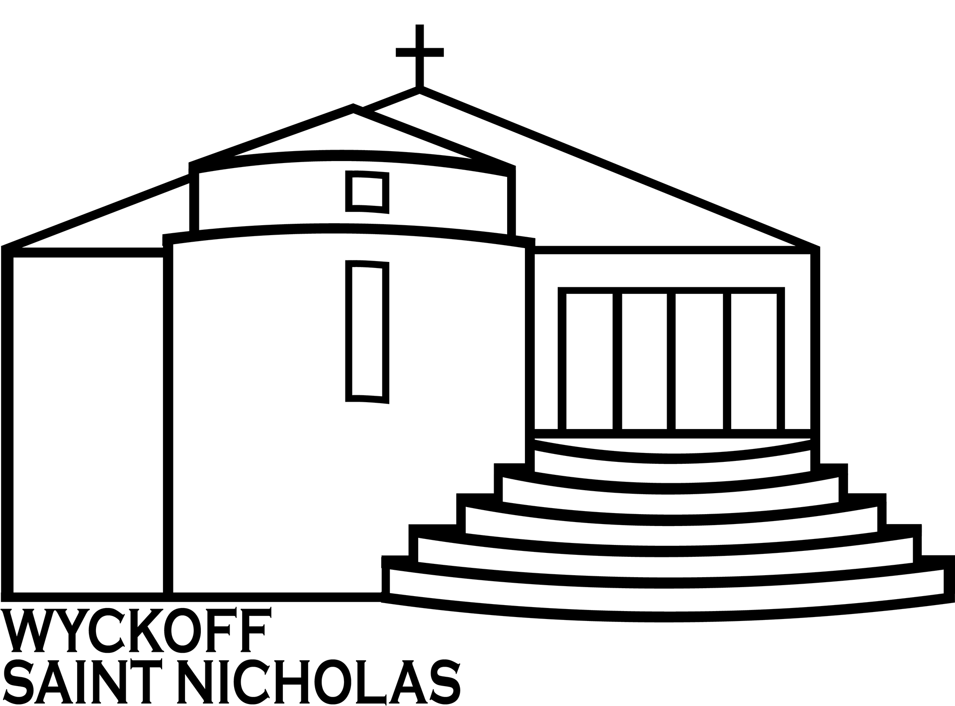 Saint Nicholas Greek Orthodox Church Logo - Line Art (1920x1447)