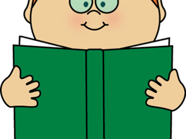 Redhead Clipart Glass - Kid Reading Clipart (640x480)