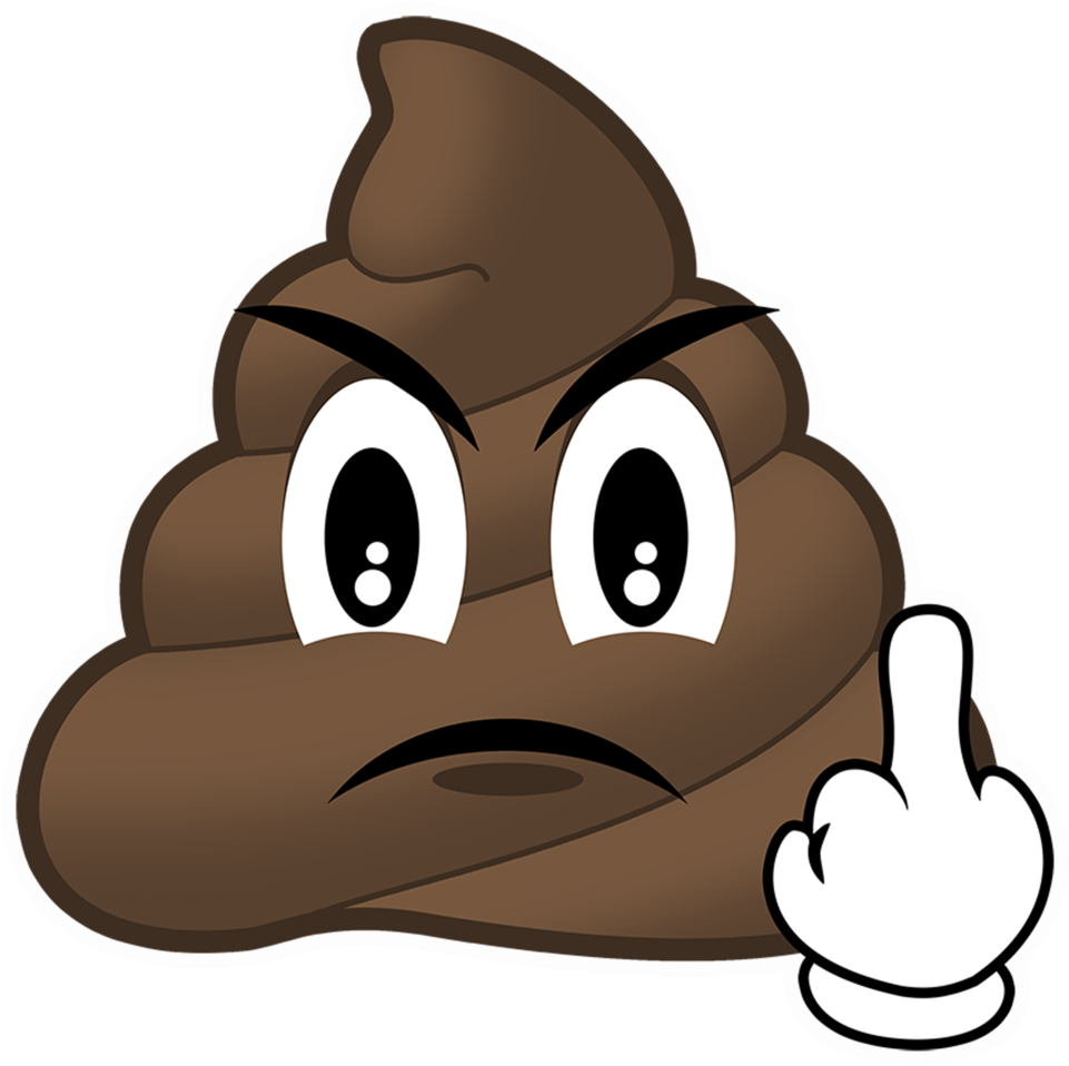 1024 X 1024 13 - Poop Emoji Middle Finger (1024x1024)