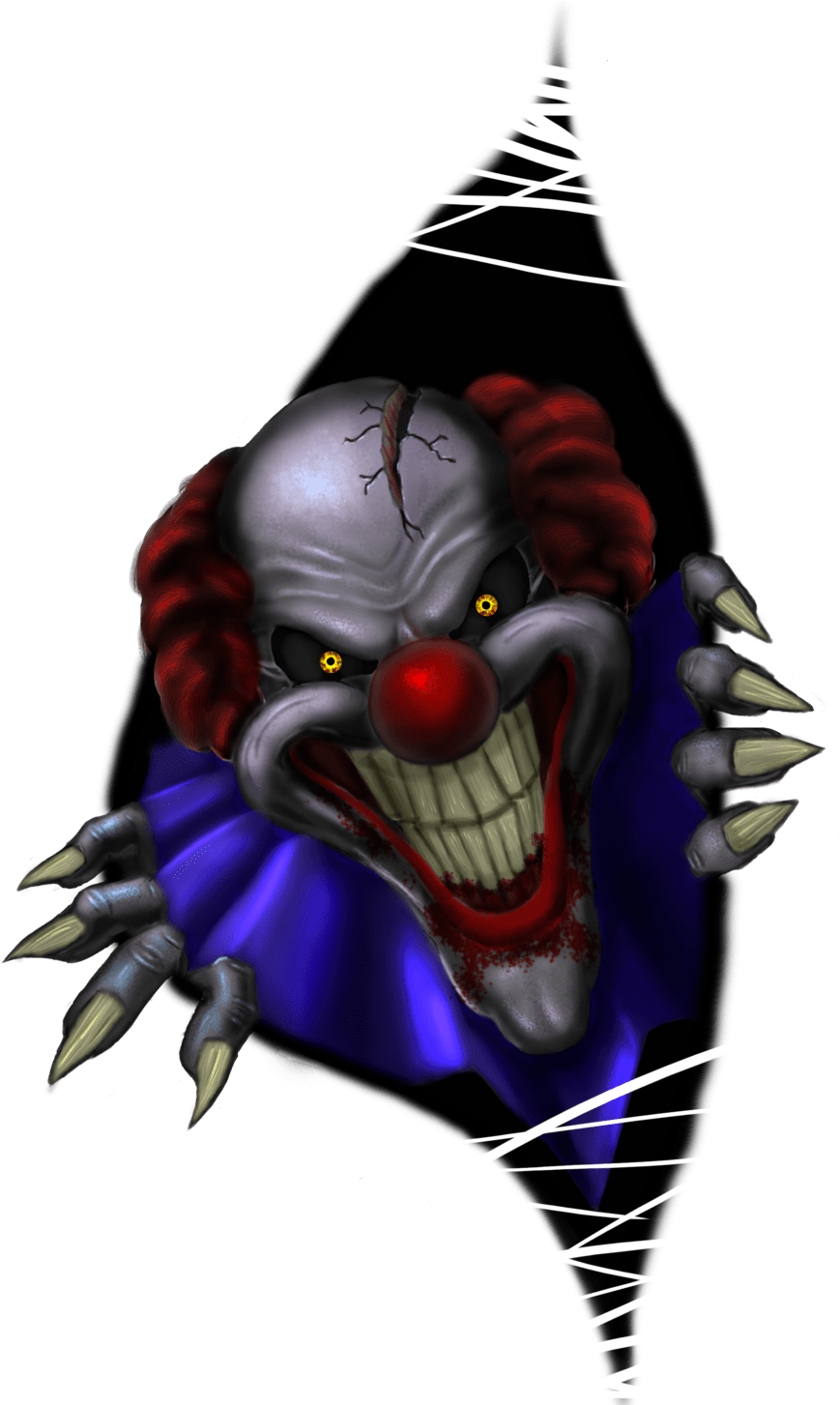 Scary Halloween Drawings - Clown (900x1452)
