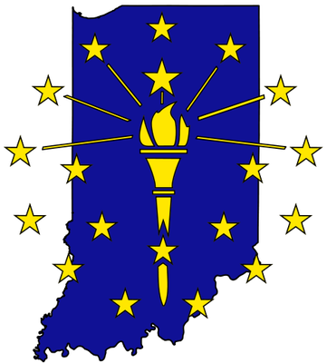 Event Media - - Indiana State Flag Logo (361x400)